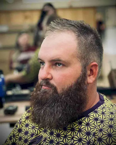 Mid Burst Taper Cut with Beard Shape-Up