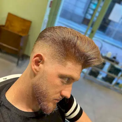 Unique Long Taper Comb Over Hairstyle