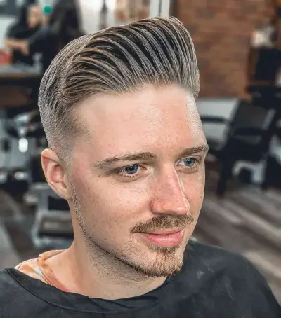 Taper Pompadour Scissor Cut