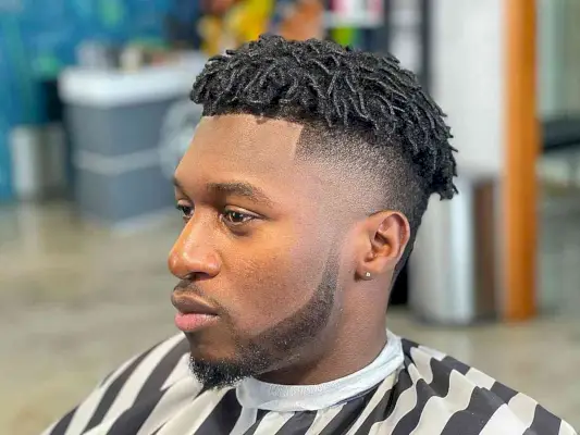 Short Dreads with Taper Fade Haircut