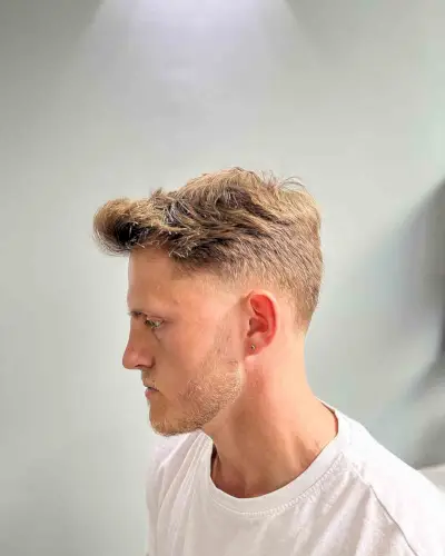 Tapered Layered Crop with Faded Sides