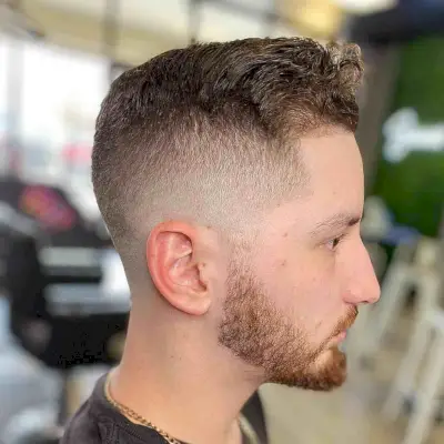 Drop Taper Skin Fade with Short Slicked Top