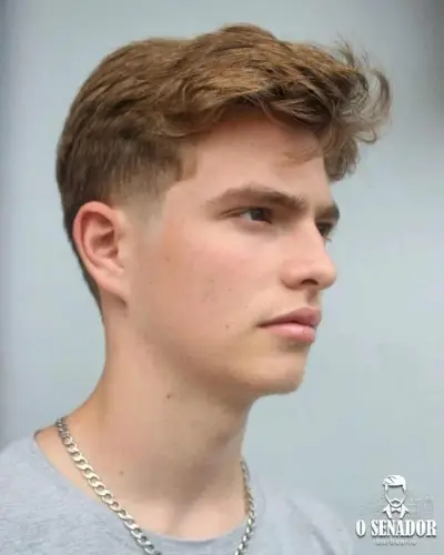 Tapered Medium Crop with Layers and Faded Sides