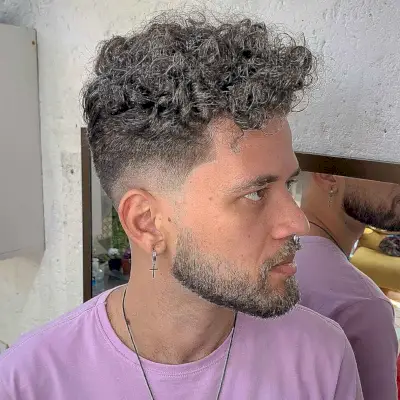 Low fade blowout for textured hair