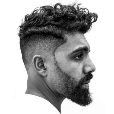 Cropped Curls with Low Fade