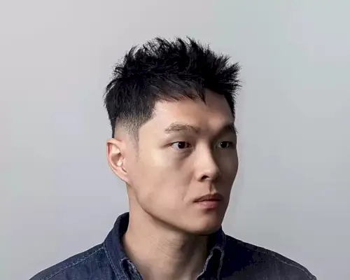 Undercut Fade with a Spiky Top for Guys with short hair