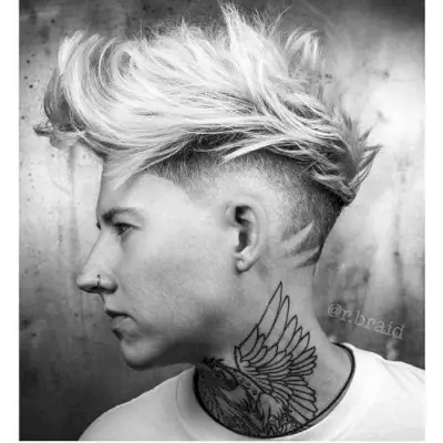 Medium Undercut & Messy Hair