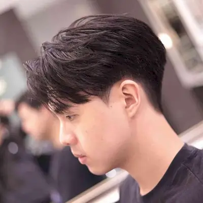 Korean-Inspired Kpop Cut with Disconnected Undercut for Guys