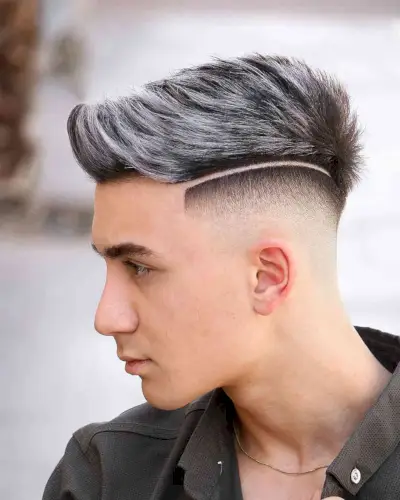 Sharp Disconnected Cut with Platinum Tips for Men