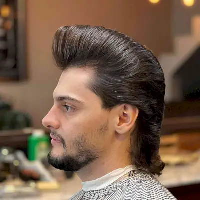 Long Hair Pompadour Style on Men