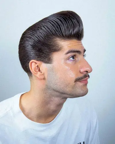 Mens pompadour haircut high volume