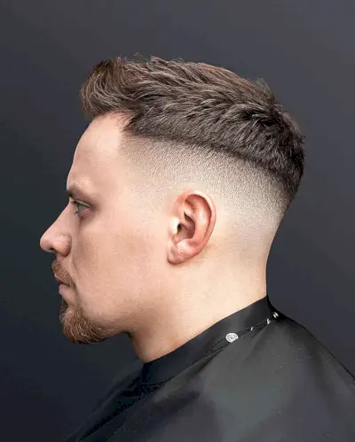 Super Sharp Skin Fade with Long Top for men with thick hair