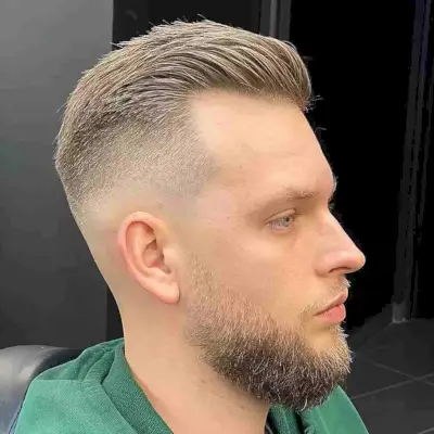 Classic Brushed-Up Skin Fade Undercut for Gentlemen