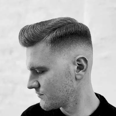 Sleek Side Part Undercut for Guys