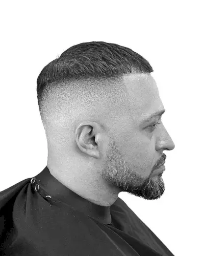 Precise Skin Fade with Fringe for Guys