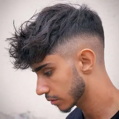 Finger-combed quiff for men