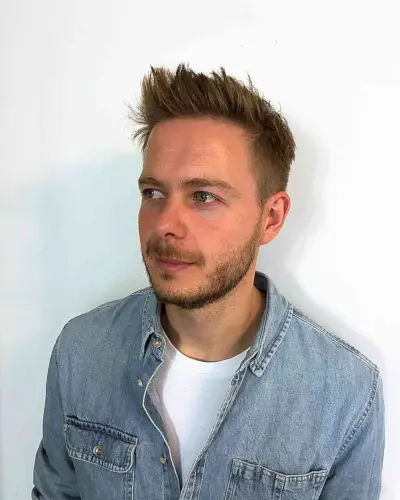 modern messy quiff hairstyle