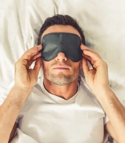 Maschera per gli occhi da sonno per uomo