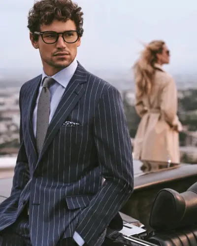 Costum cu dungi Brooks Brothers Old Money Brand Bărbați