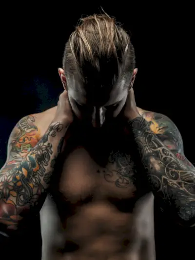 Man Tatueringar färgschema