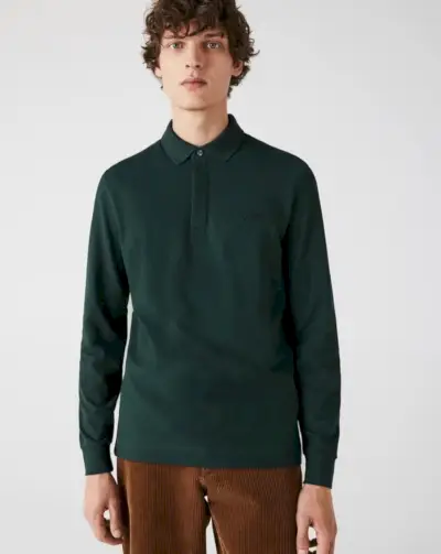 Polo met lange mouwen Lacoste Ivy League-stijl heren