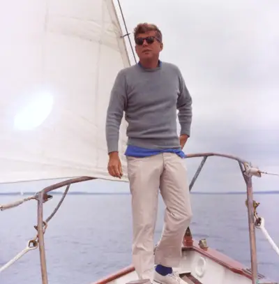 President John F. Kennedy Sweater Wayfarer zonnebril Ivy League-stijl heren