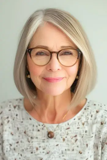 31 populære frisurer til kvinder over 70 år med briller