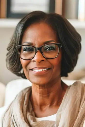 Vrstvený Bob krátký účes.