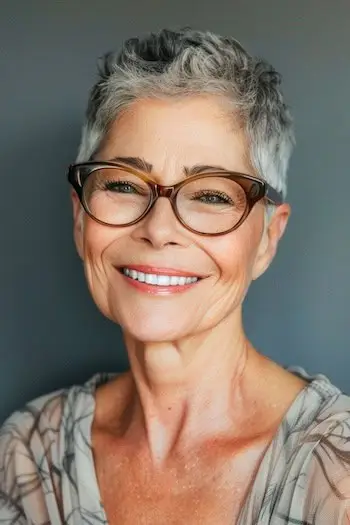 Krátký účes Pixie.