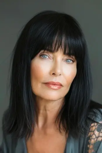 Lob med Wispy Bangs-frisure til kvinder over 60.