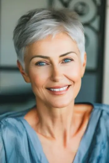 Beskåret nissefrisure til kvinder over 60 år.