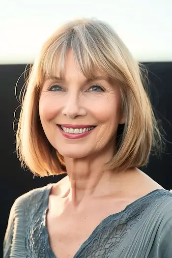 Klassisk Bob-frisure til kvinder over 60 år.