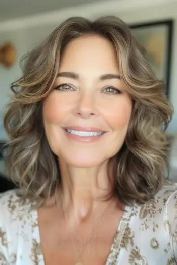 33 acconciature ondulate che le donne sulla sessantina adorano in questo momento