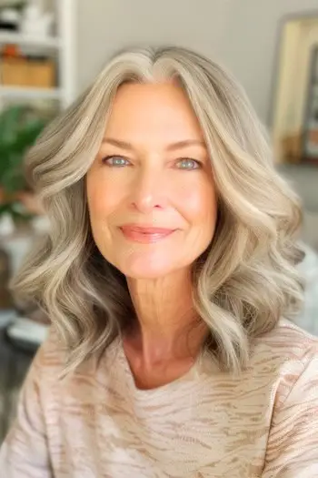 Stredne dlhý vlnitý lalok s rámom na tvár.