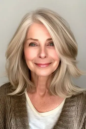 Roztrhané vrstvy po ramená Stredne dlhý účes.