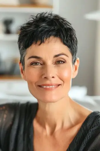 크롭 픽시 컷 워시 앤 웨어 이발.