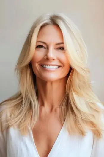 긴 얼굴 프레이밍 레이어 워시 앤 웨어 이발.