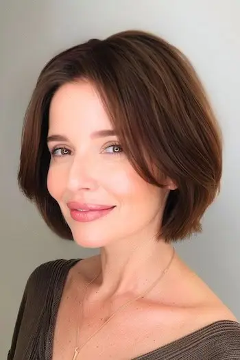 턱 길이 밥 워시 앤 웨어 이발.