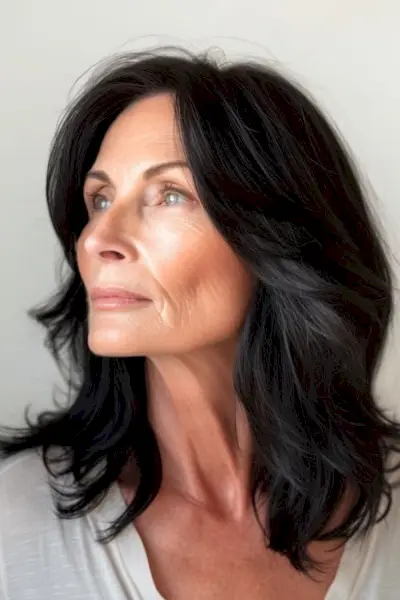 Straturile de încadrare a feței spală și poartă coafura pentru femeile de peste 60 de ani.