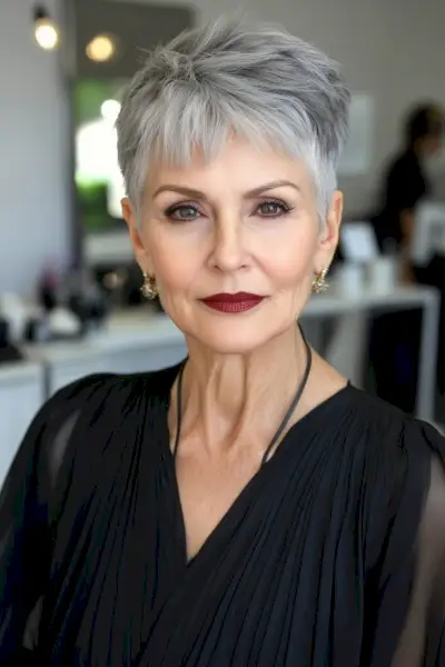 Gray pixie for older ladies