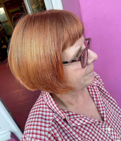 Short Bob with Fringe for women over 60 with fine Straight Hair