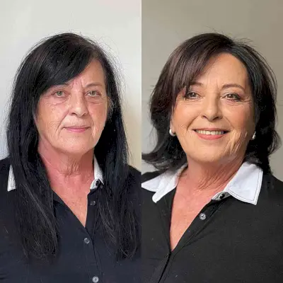 Jet Black Bob for Fine Haired Women Over 60