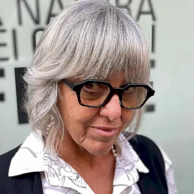 Short Bob with Bangs for Women in their sixties