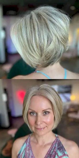 Soft Shaggy Bob with Layers for 50-Year-Olds with Thick Hair