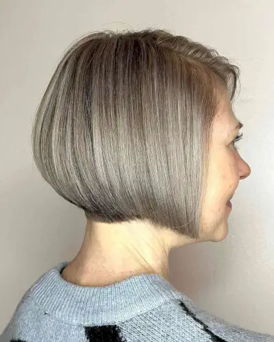 Jaw-Length Graduated Bob for Women Over 50