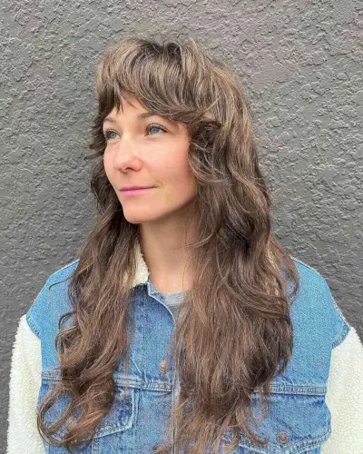 70s Long Shag with Soft Waves for Ladies 40 and Over