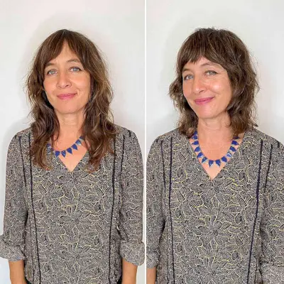 Textured Shaggy Lob with Fringe for Women Over 40