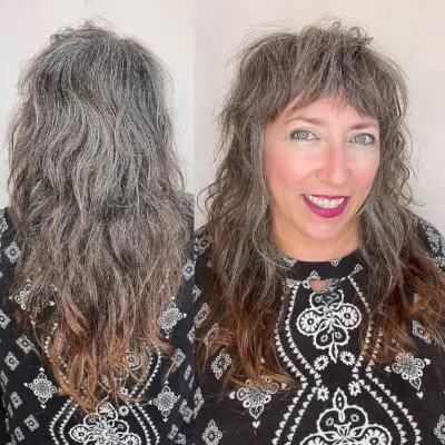 Textured V-Shaped Cut for Women Over Forty