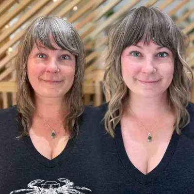 Soft Shag with Loose Waves for 40-Year-Olds with Round Faces