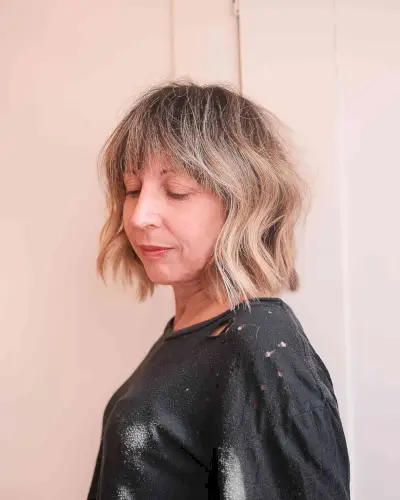 blunt bob cut for ladies 50 and up